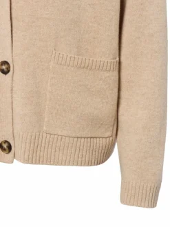 comma Pullover & Strickjacken<Damen Strickjacke mit Woll-Anteil beige meliert
