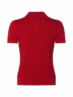 Lauren Ralph Lauren Pullover & Strickjacken<Damen Strick-Poloshirt rot uni