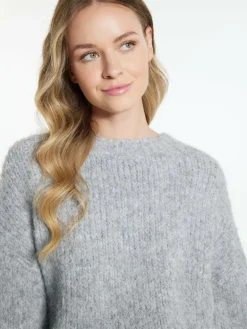 Dreimaster Röcke<Damen Strickpullover grau uni