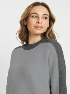 Frieda & Freddies Pullover & Strickjacken<Damen Strickpullover grau uni