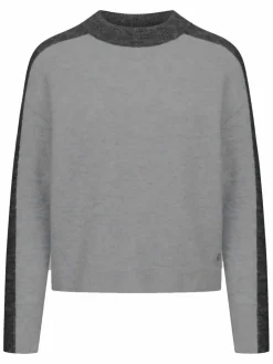 Frieda & Freddies Pullover & Strickjacken<Damen Strickpullover grau uni