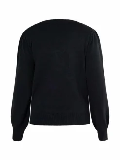 Usha Pullover & Strickjacken<Damen Strickpullover schwarz uni