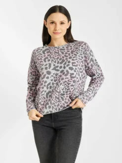 Frieda & Freddies Pullover & Strickjacken<Damen Strickpullover fuchsia gemustert