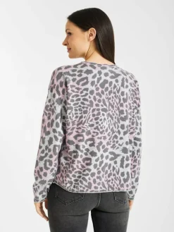 Frieda & Freddies Pullover & Strickjacken<Damen Strickpullover fuchsia gemustert