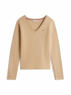Tommy Hilfiger Pullover & Strickjacken<Damen Strickpullover beige uni