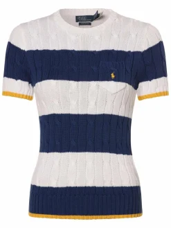 Polo Ralph Lauren Pullover & Strickjacken<Damen Strickpullover weiß blau gestreift