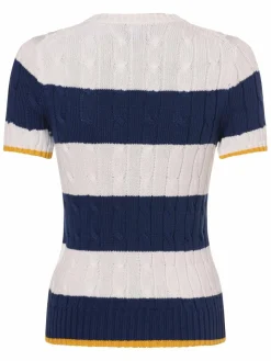 Polo Ralph Lauren Pullover & Strickjacken<Damen Strickpullover weiß blau gestreift