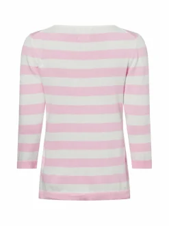 brookshire Pullover & Strickjacken<Damen Strickpullover rosa weiß gestreift