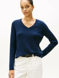 Tommy Hilfiger Pullover & Strickjacken<Damen Strickpullover marine uni