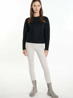 Usha Pullover & Strickjacken<Damen Strickpullover schwarz uni