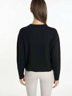 Usha Pullover & Strickjacken<Damen Strickpullover schwarz uni