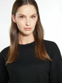 Usha Pullover & Strickjacken<Damen Strickpullover schwarz uni