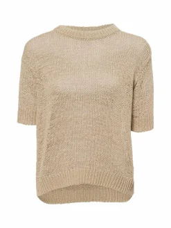 Franco Callegari Pullover & Strickjacken<Damen Strickpullover beige strukturiert