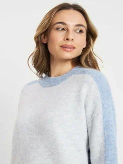 Frieda & Freddies Pullover & Strickjacken<Damen Strickpullover blau uni