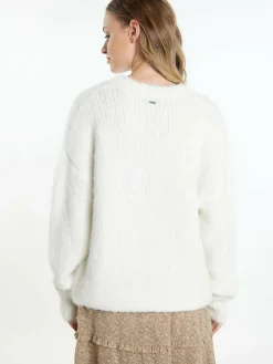 Dreimaster Röcke<Damen Strickpullover ecru uni