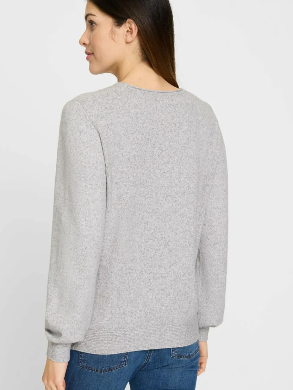 Olsen Pullover & Strickjacken<Damen Strickpullover - Henny hellgrau meliert