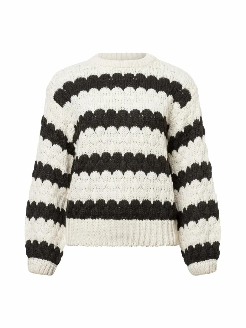 Y.A.S Pullover & Strickjacken<Damen Strickpullover - YASBubba beige schwarz gestreift