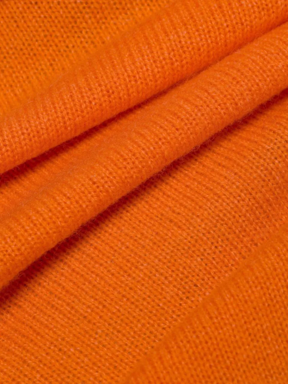 Marie Lund Pullover & Strickjacken<Damen Strickpullover aus Merinowolle orange uni