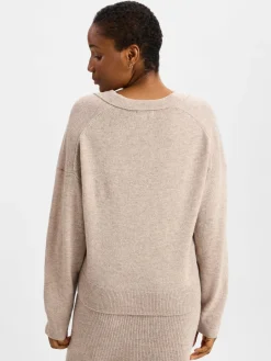 Damen Marie Lund Pullover & Strickjacken>Damen Strickpullover aus Merinowolle