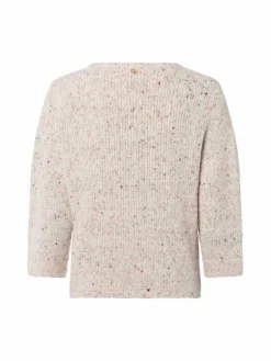Rich & Royal Pullover & Strickjacken<Damen Strickpullover mit Alpaka-Anteil ecru mehrfarbig meliert