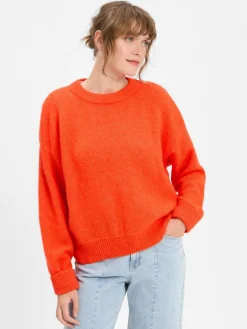 Damen american vintage Pullover & Strickjacken>Damen Strickpullover mit Alpaka-Anteil - Gaspacho Chine