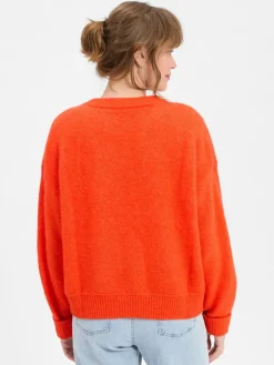 Damen american vintage Pullover & Strickjacken>Damen Strickpullover mit Alpaka-Anteil - Gaspacho Chine