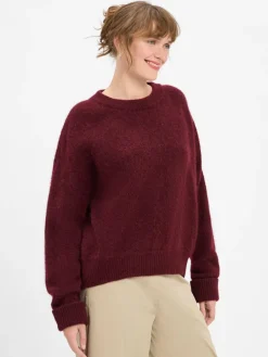 Damen american vintage Pullover & Strickjacken>Damen Strickpullover mit Alpaka-Anteil - Gaspacho Chine
