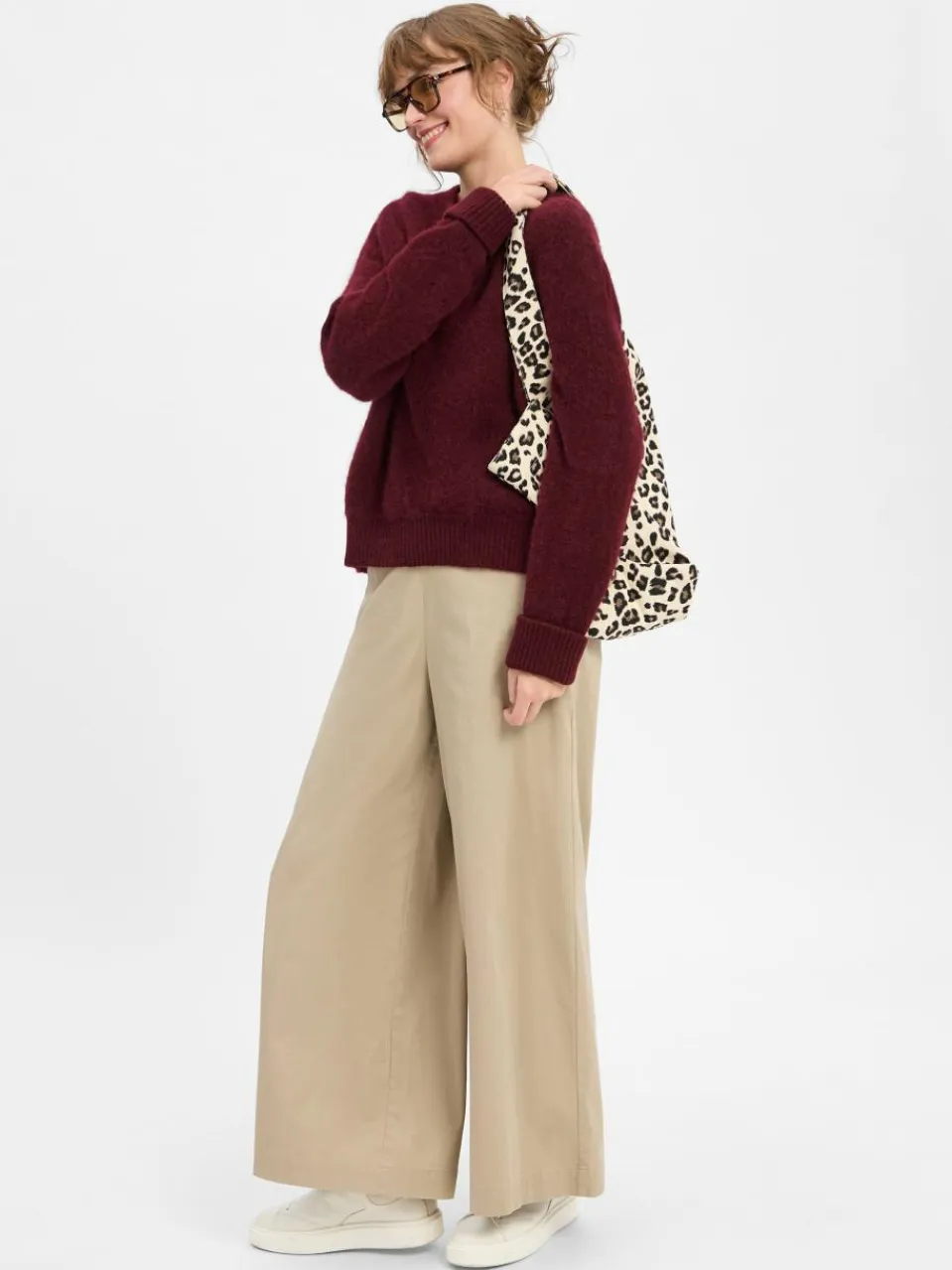 Damen american vintage Pullover & Strickjacken>Damen Strickpullover mit Alpaka-Anteil - Gaspacho Chine