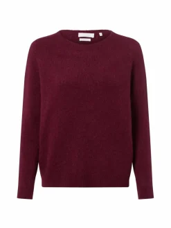 Rich & Royal Pullover & Strickjacken<Damen Strickpullover mit Alpaka-Anteil bordeaux uni