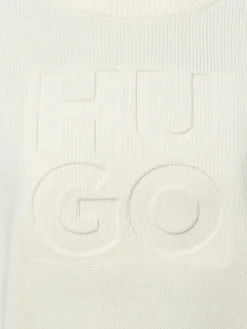 HUGO Pullover & Strickjacken<Damen Strickpullover mit Schurwoll-Anteil - Sisminye ecru uni