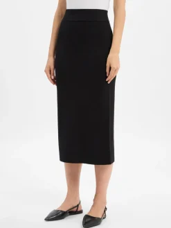 comma casual identity Röcke<Damen Strickrock schwarz uni