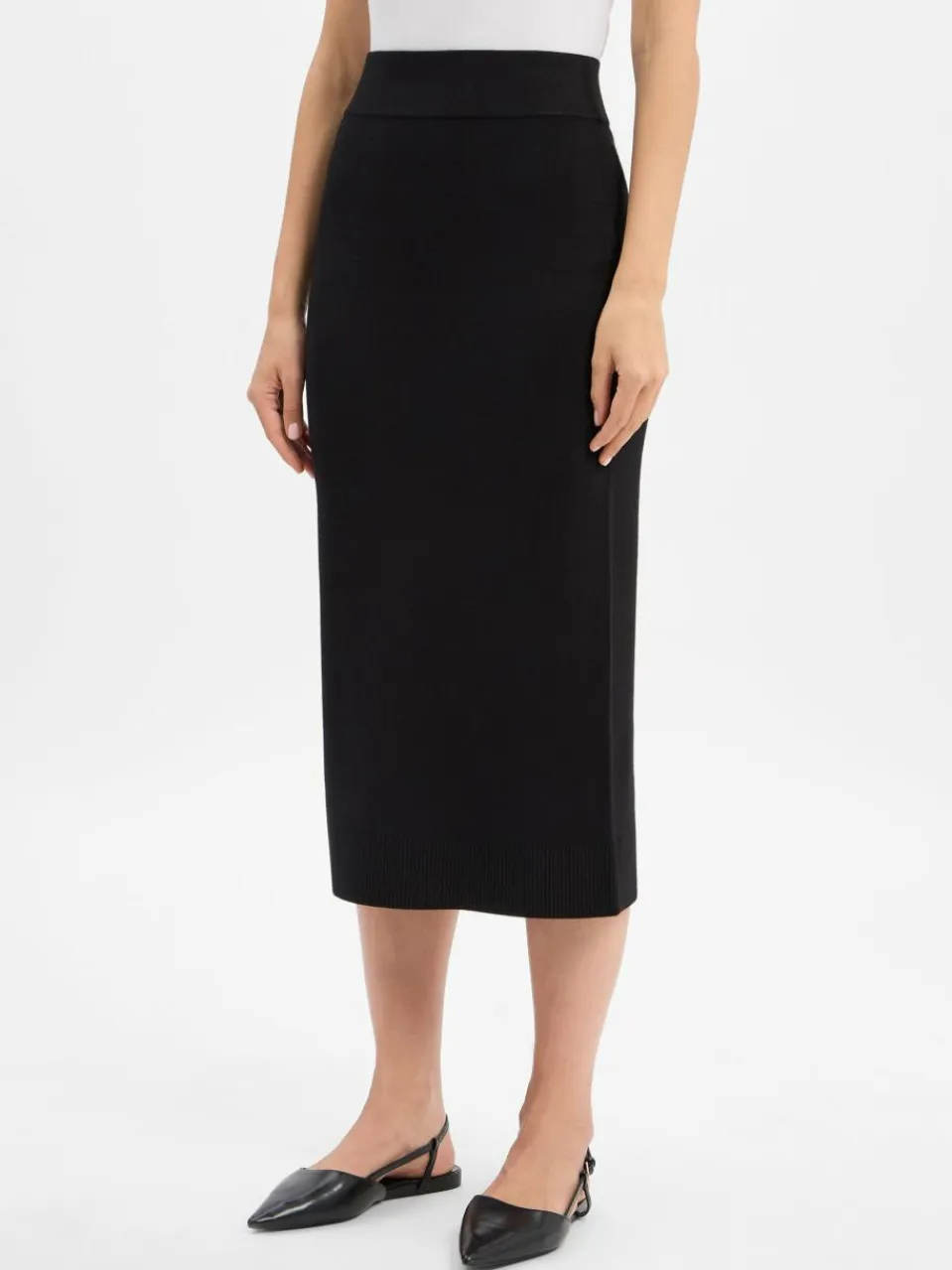 comma casual identity Röcke<Damen Strickrock schwarz uni