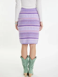 IZIA Röcke<Damen Strickrock flieder uni