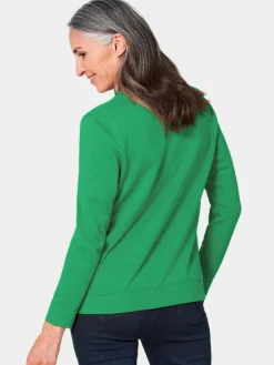 Damen Goldner Pullover & Strickjacken>Damen Strickset - Figurnahes Twin-Set aus Pima-Baumwolle