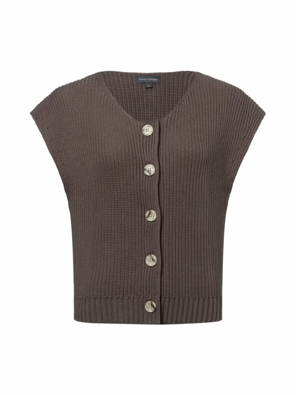 Franco Callegari Pullover & Strickjacken<Damen Strickweste mocca uni