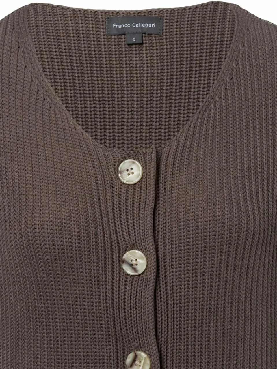 Franco Callegari Pullover & Strickjacken<Damen Strickweste mocca uni