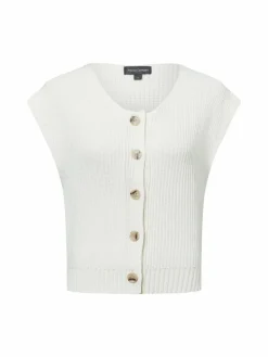 Franco Callegari Pullover & Strickjacken<Damen Strickweste ecru uni