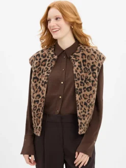 Rino & Pelle Jacken & Westen<Damen Strickweste - Elona braun schwarz gemustert