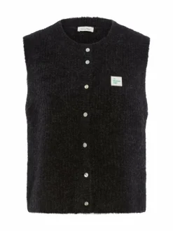 american vintage Jacken & Westen<Damen Strickweste mit Alpaka-Anteil - East anthrazit meliert