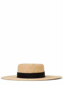 Calvin Klein Mützen & Hüte<Damen Stroh-Hut beige schwarz uni