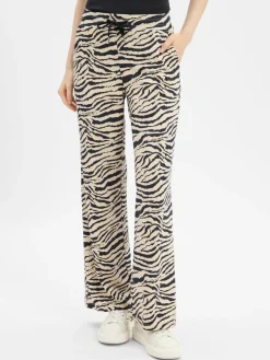 soyaconcept® Hosen<Damen Sweathose - SC-Salome beige schwarz gemustert