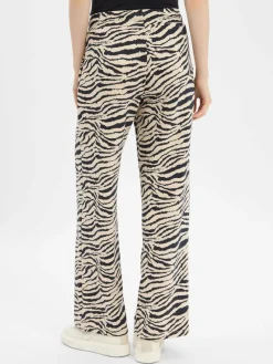 soyaconcept® Hosen<Damen Sweathose - SC-Salome beige schwarz gemustert