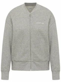 Mustang Sweatshirts & Sweatjacken<Damen Sweatjacke grau uni