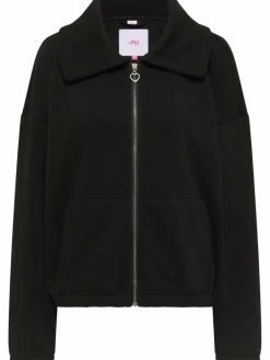 MyMo Sweatshirts & Sweatjacken<Damen Sweatjacke schwarz uni