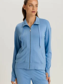 Hanro Sweatshirts & Sweatjacken<Damen Sweatjacke - Balance hellblau uni