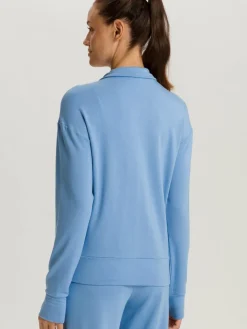Hanro Sweatshirts & Sweatjacken<Damen Sweatjacke - Balance hellblau uni