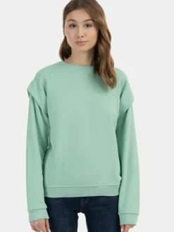 MyMo Sweatshirts & Sweatjacken<Damen Sweatpullover mint uni