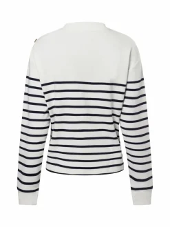 Marie Lund Collection Sweatshirts & Sweatjacken<Damen Sweatshirt weiß marine gestreift