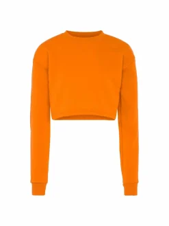 MyMo Sweatshirts & Sweatjacken<Damen Sweatshirt orange uni
