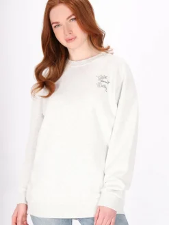 Dreimaster Sweatshirts & Sweatjacken<Damen Sweatshirt weiß uni